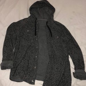 Quicksilver Reversible Flannel Hoodie
